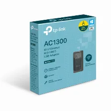 Adaptador De Red Tp-link Usb3.0 Ac1300 Mini 5ghz/2.4ghz A 867mbps/400mbps Soporta 64/128 Bit Wep Wpa/wpa2